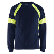 Blaklader 3520 1030 T-Shirt Lange Mouwen Visible Marine High Vis Geel