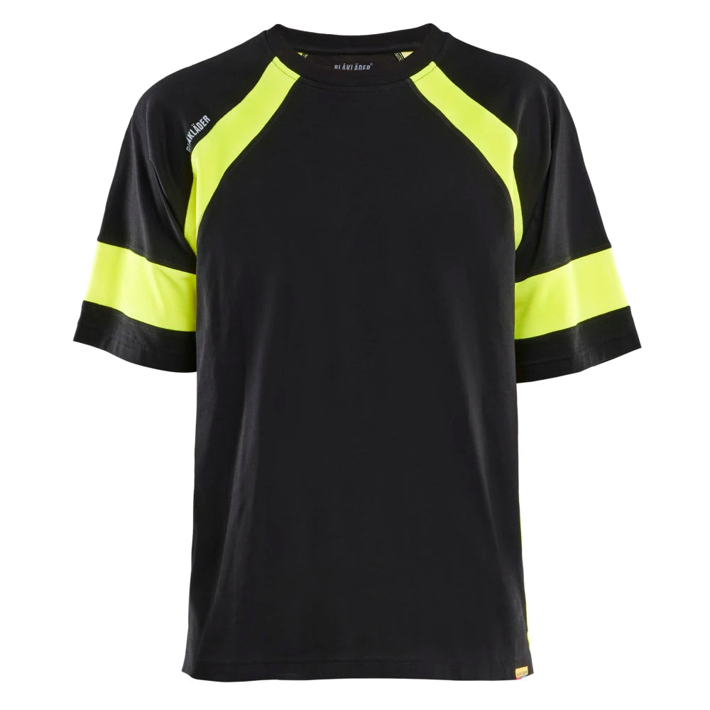 Blaklader 3523 1030 T-Shirt Visible Zwart High Vis Geel