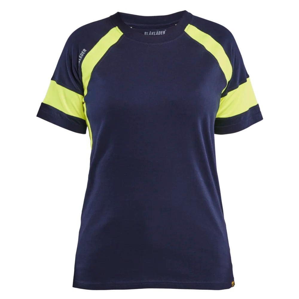 Blaklader 3524 1030 Dames T-Shirt Visible Marine High Vis Geel