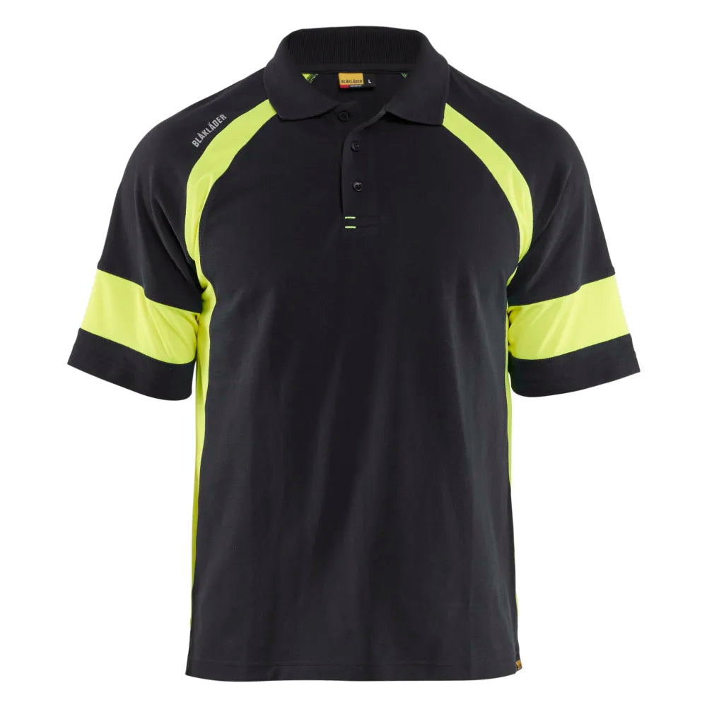 Blaklader 3528 1050 Poloshirt Visible Zwart High Vis Geel