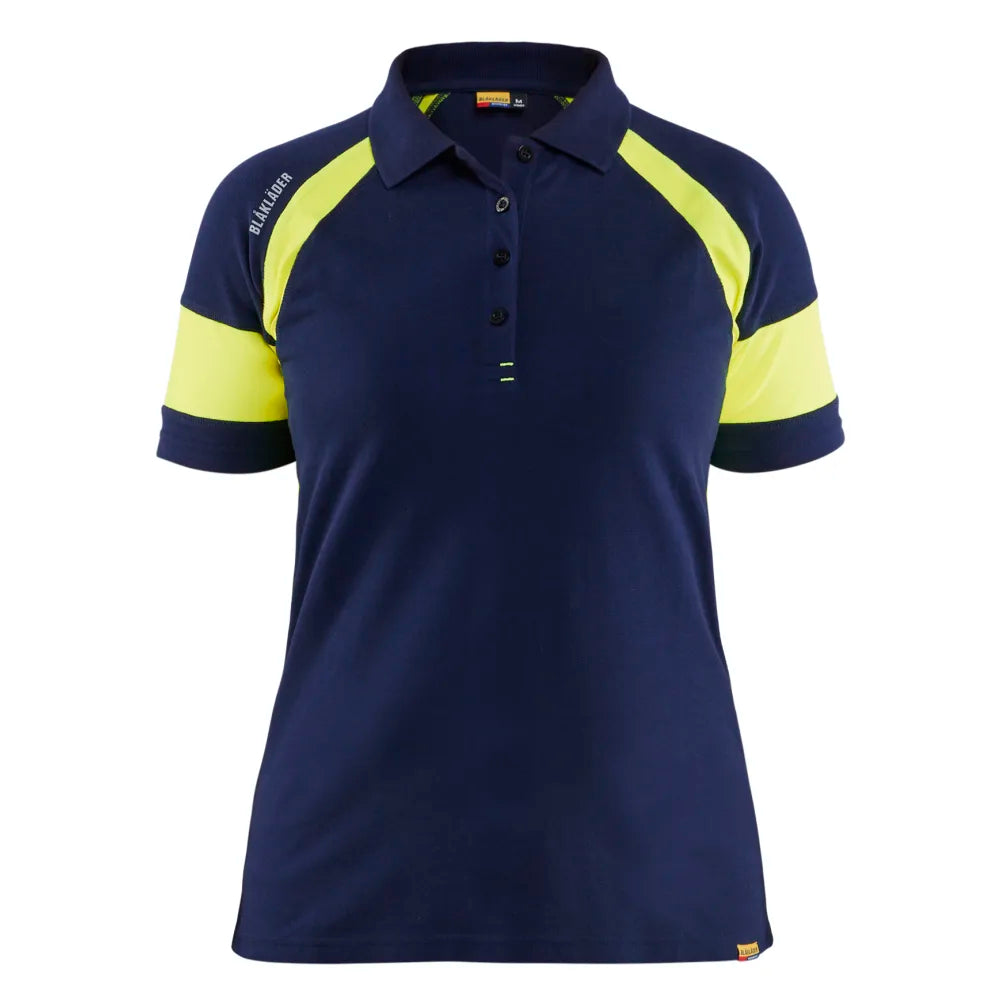 Blaklader 3529 1050 Dames Poloshirt Visible Marine High Vis Geel