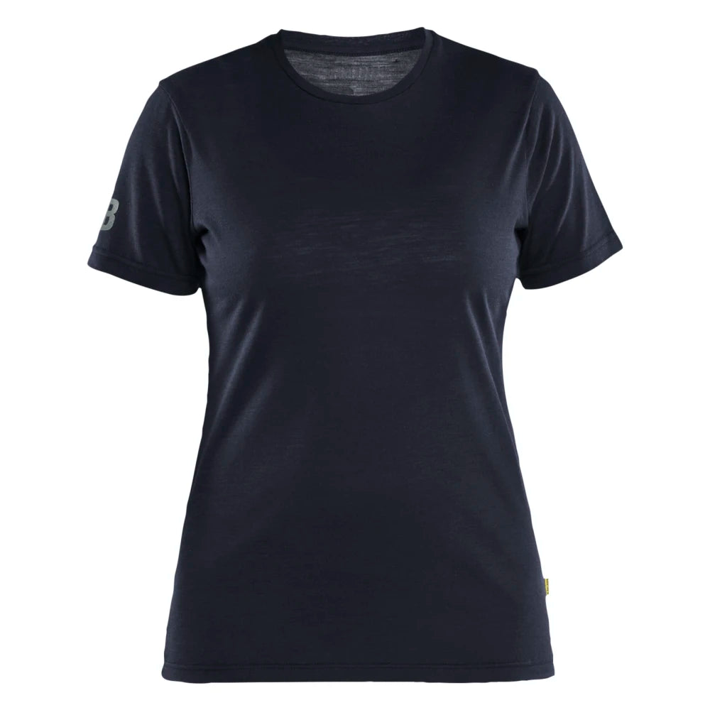 Blaklader 3537 1743 Dames T-Shirt Merinowol Donker Marineblauw