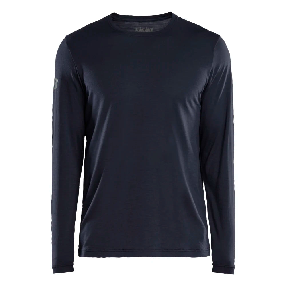 Blaklader 3538 1743 T-Shirt Lange Mouwen Merinowol Donker Marineblauw