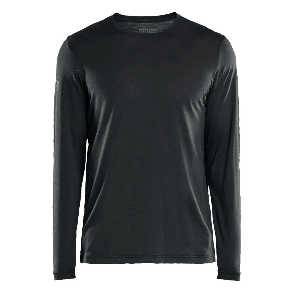 Blaklader 3538 1743 T-Shirt Lange Mouwen Merinowol Zwart