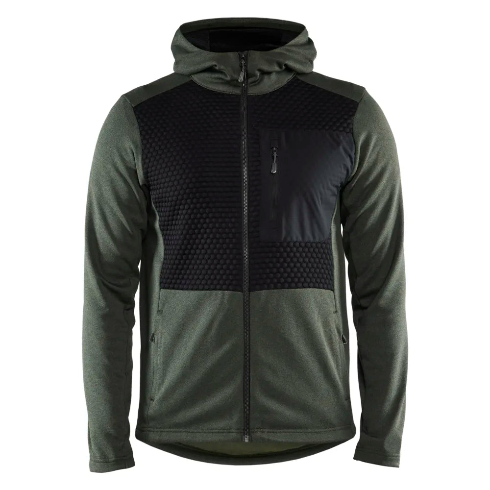 Blaklader 3540 2533 Hooded Sweatshirt Met Rits Herfstgroen Zwart