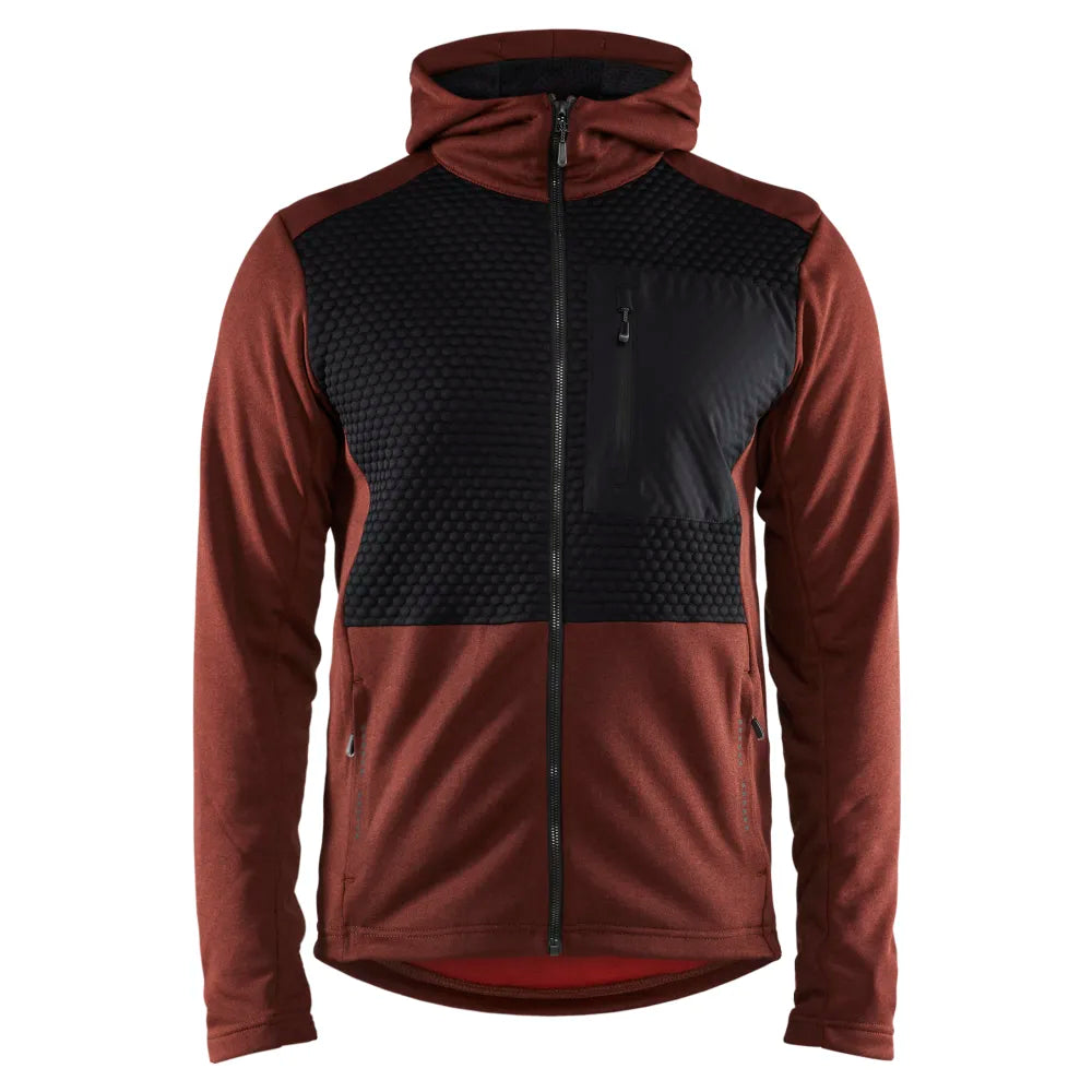 Blaklader 3540 2533 Hooded Sweatshirt Met Rits Gebrand Rood Zwart