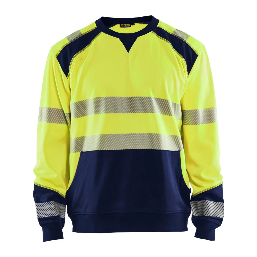 Blaklader 3541 2528 Sweatshirt High Vis High Vis Geel Marineblauw