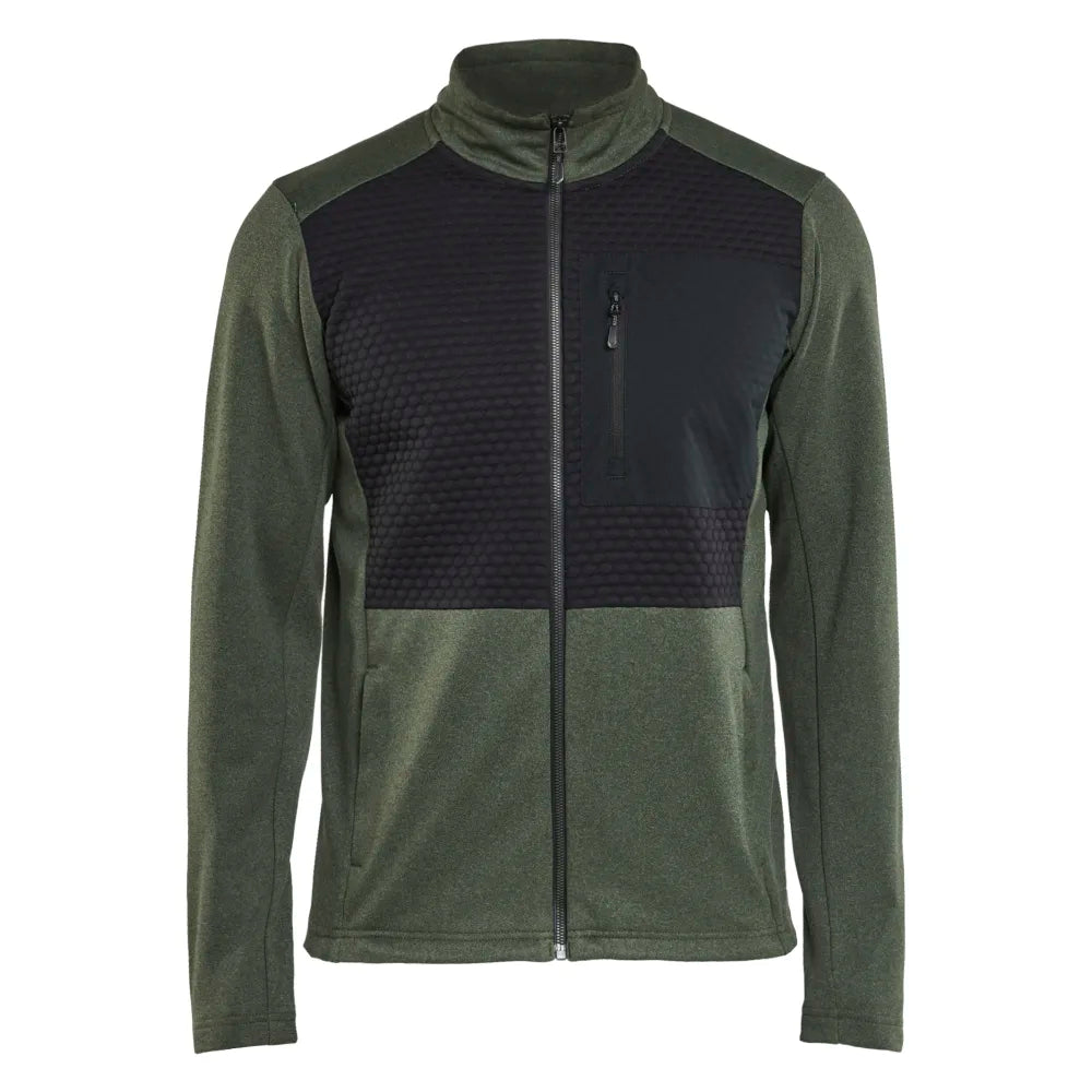 Blaklader 3548 2533 Sweatshirt Met Rits Herfstgroen Zwart
