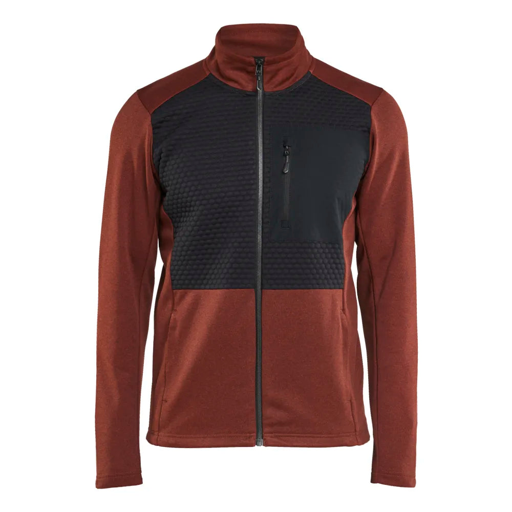 Blaklader 3548 2533 Sweatshirt Met Rits Gebrand Rood Zwart