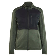 Blaklader 3549 2533 Dames Sweatshirt Met Rits Herfstgroen Zwart