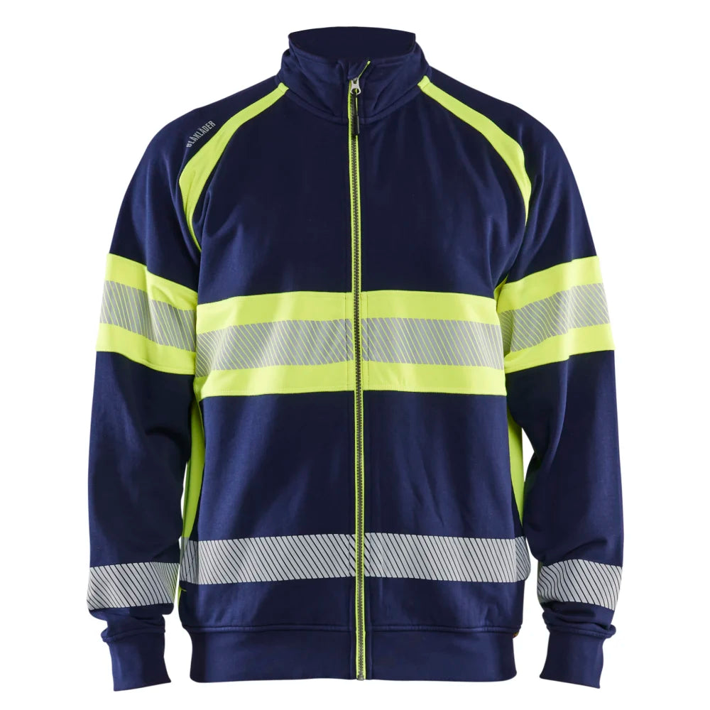 Blaklader 3551 1158 Sweatshirt Met Rits High Vis Marine High Vis Geel