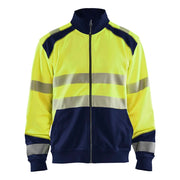 Blaklader 3558 2528 Sweatshirt Met Rits High Vis High Vis Geel Marineblauw