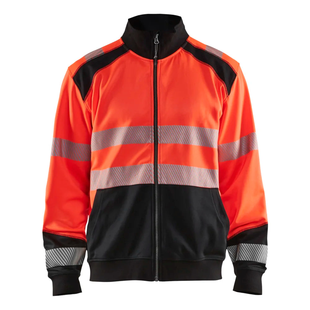 Blaklader 3558 2528 Sweatshirt Met Rits High Vis High Vis Rood Zwart