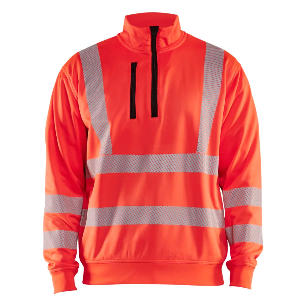 Blaklader 3564 2538 Sweatshirt Met Halve Rits High Vis High Vis Rood