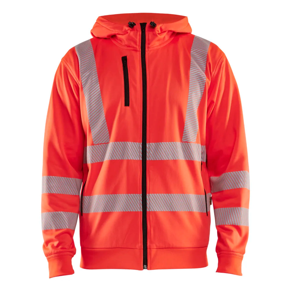 Blaklader 3565 2538 Hooded Sweatshirt Met Rits High Vis High Vis Rood