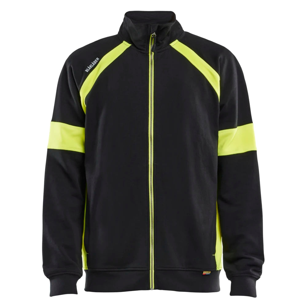 Blaklader 3567 1158 Sweatshirt Met Rits Visible Zwart High Vis Geel