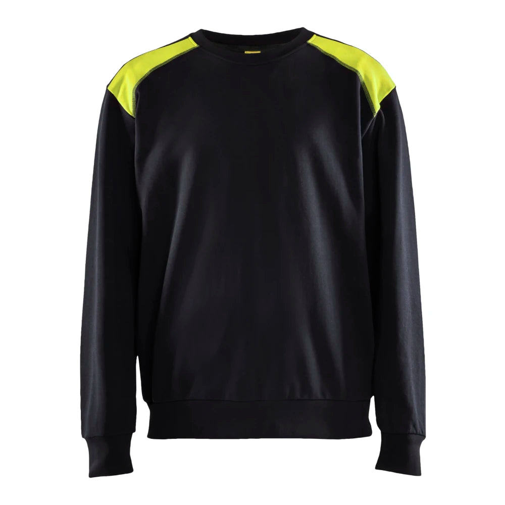 Blaklader 3580 1158 Sweatshirt Bi-Colour Zwart High Vis Geel