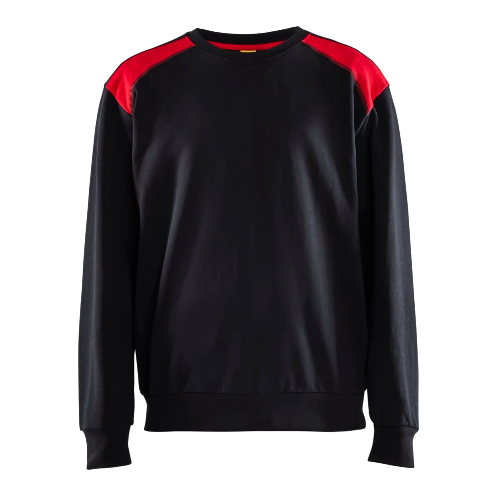 Blaklader 3580 1158 Sweatshirt Bi-Colour Zwart Rood