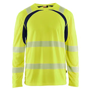 Blaklader 3599 1013 Uv-T-Shirt Lange Mouwen High Vis High Vis Geel Marineblauw