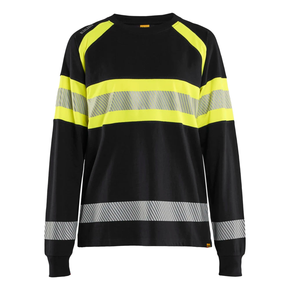 Blaklader 3610 1030 T-shirt Lange Mouwen High Vis Zwart High Vis Geel