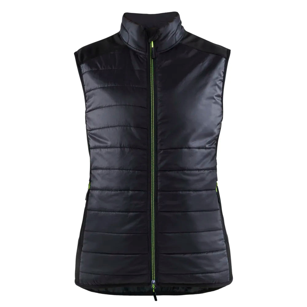 Blaklader 3864 2030 Dames Gevoerde Bodywarmer Zwart High Vis Geel