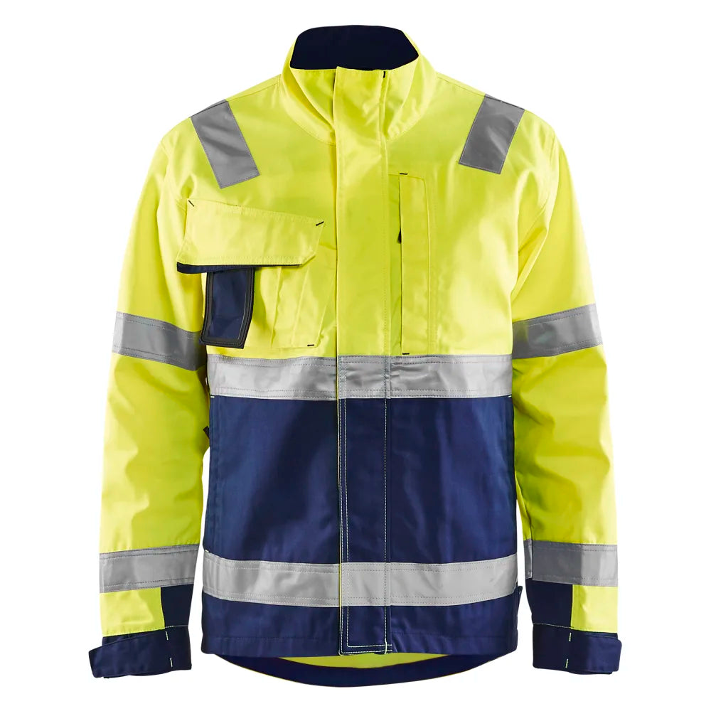 Blaklader 4064 1811 Jack Ongevoerd High Vis High Vis Geel Marineblauw