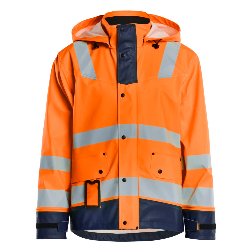 Blaklader 4302 2003 Regenjas High Vis Level 2 High Vis Oranje Marineblauw