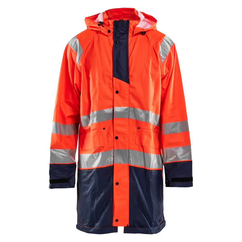 Blaklader 4324 2000 Regenjas High Vis Level 1 High Vis Oranje Marineblauw