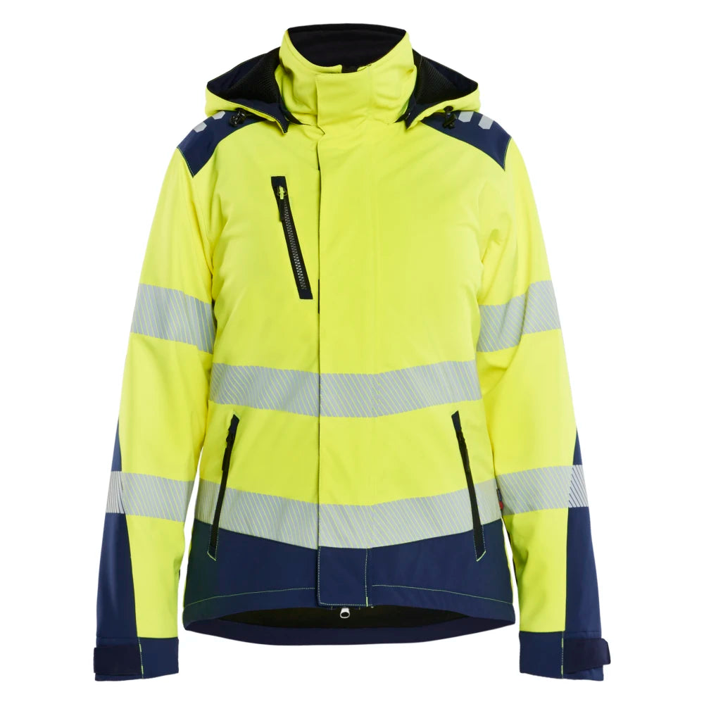 Blaklader 4401 2513 Dames Softshell Winterjas High Vis High Vis Geel Marineblauw