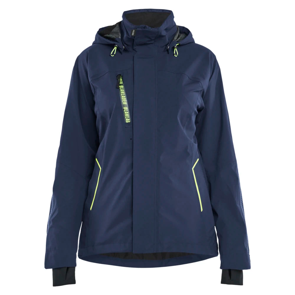 Blaklader 4403 1917 Dames Shell Jack Stretch Donker Marineblauw High Vis Geel