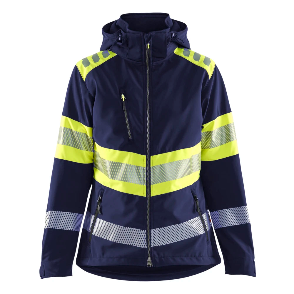 Blaklader 4404 2513 Dames Softshell Jack High Vis Marine High Vis Geel