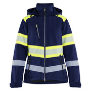 Blaklader 4406 2513 Dames Lichtgewicht Softshell Jack Gevoerd High Vis Marine High Vis Geel