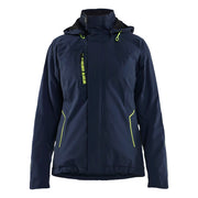 Blaklader 4408 1917 Dames Lichtgewicht Winterjas 4-Weg Stretch Donker Marineblauw High Vis Geel