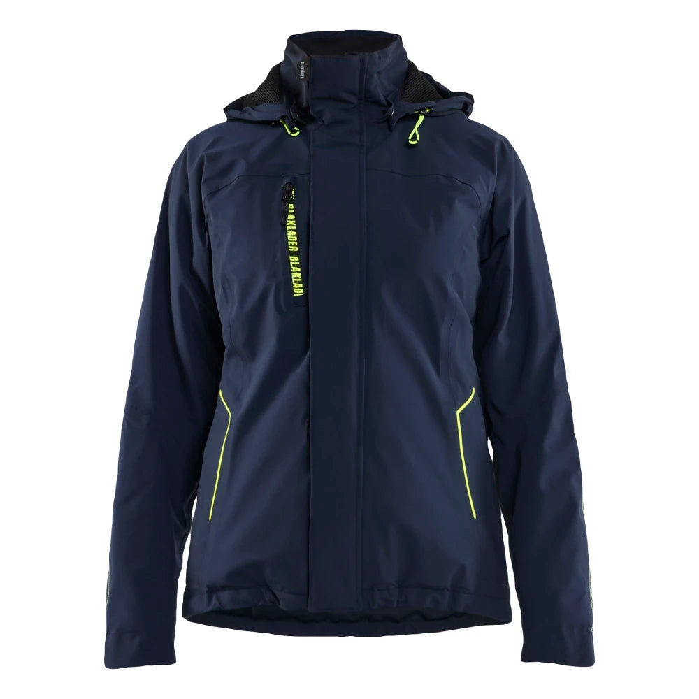 Blaklader 4408 1917 Dames Lichtgewicht Winterjas 4-Weg Stretch Donker Marineblauw High Vis Geel