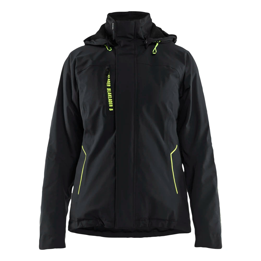 Blaklader 4408 1917 Dames Lichtgewicht Winterjas 4-Weg Stretch Zwart High Vis Geel