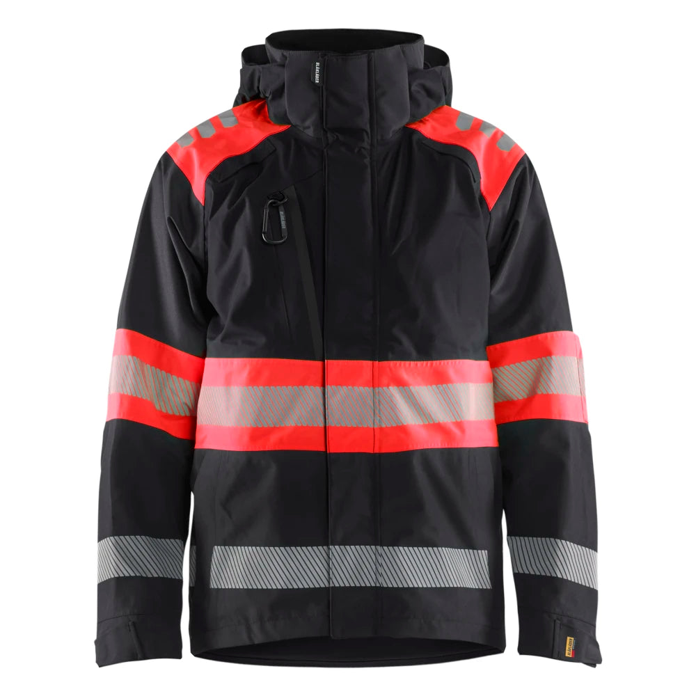 Blaklader 4420 1977 Shell Jack High Vis Zwart High Vis Rood