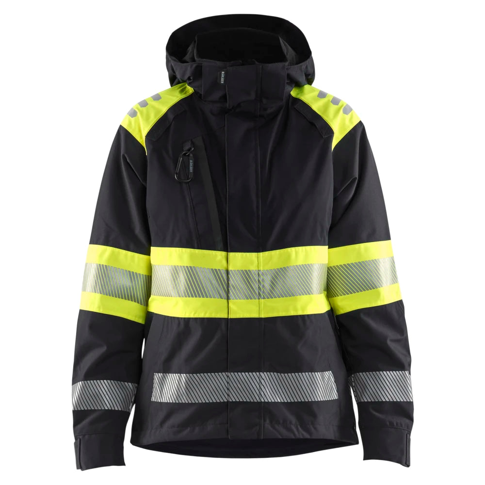 Blaklader 4430 1977 Dames Shell Jack High Vis Zwart High Vis Geel