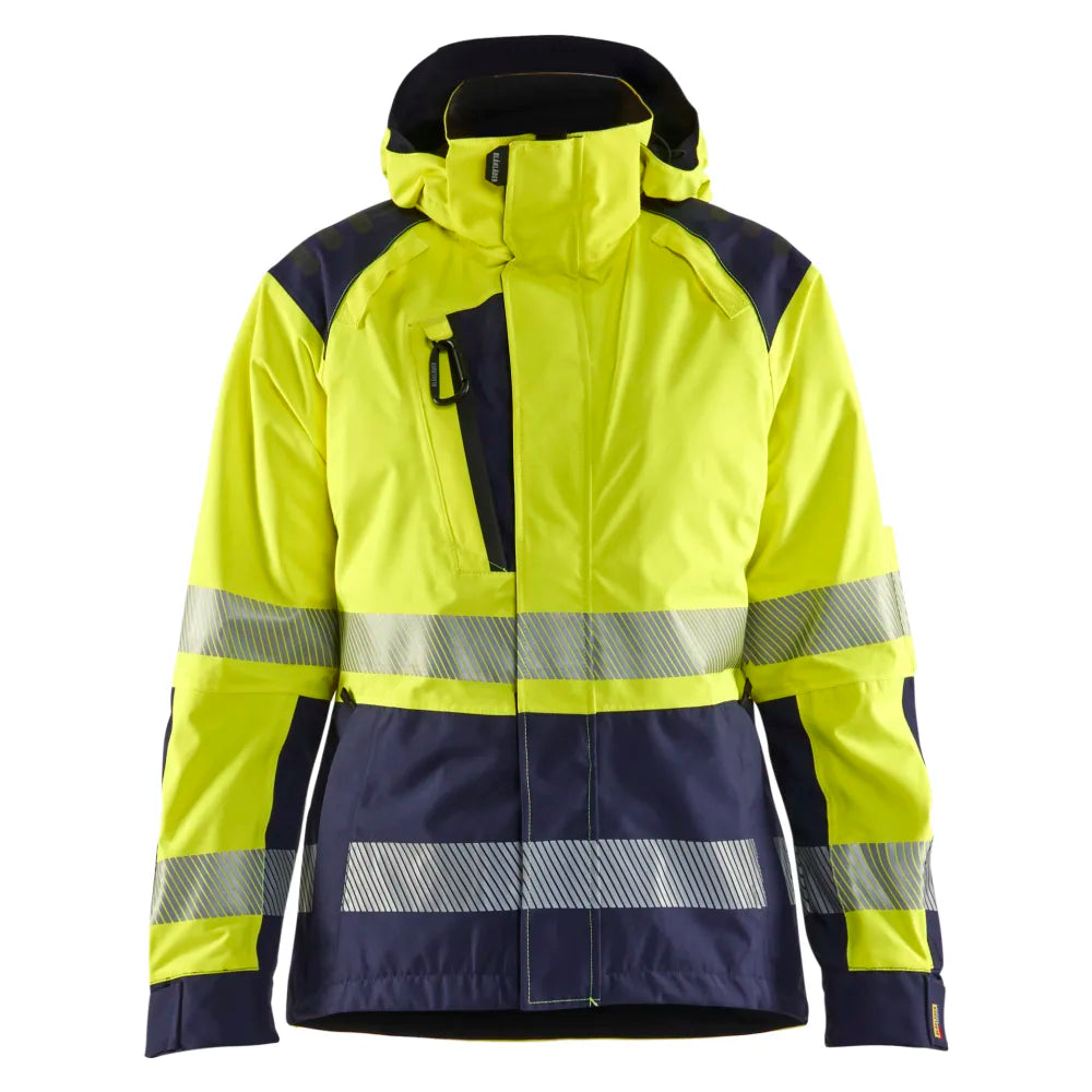 Blaklader 4436 1987 Dames Shell Jack High Vis High Vis Geel Marineblauw