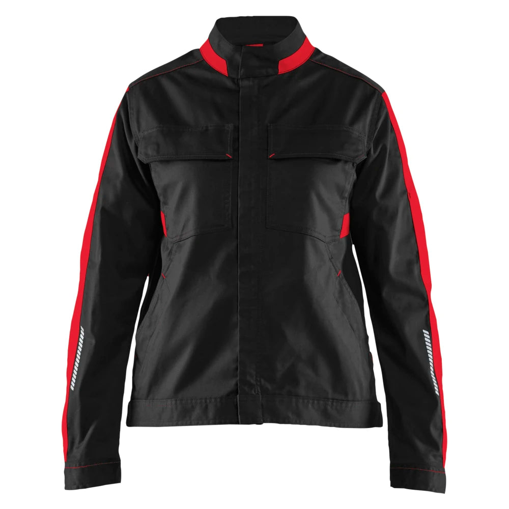 Blaklader 4443 1832 Dames Industrie Jack Stretch Zwart Rood