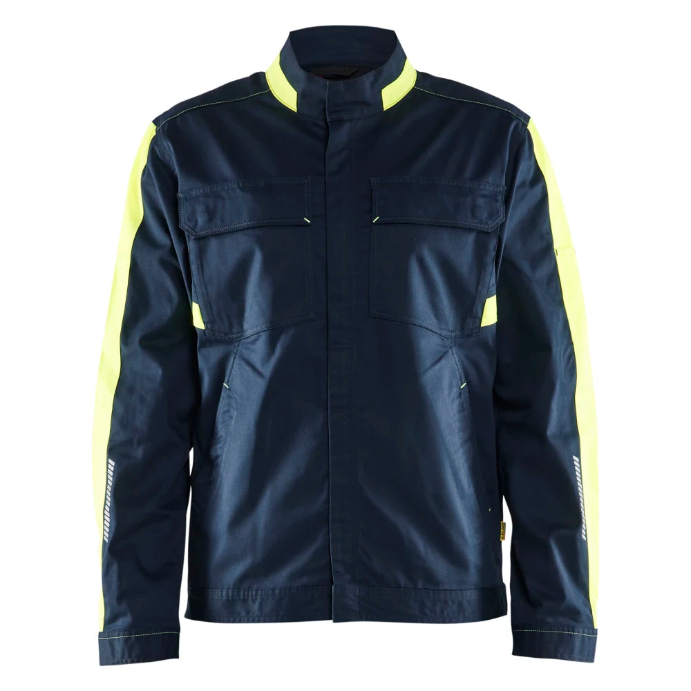 Blaklader 4444 1832 Industrie Jack Stretch Donker Marineblauw High Vis Geel