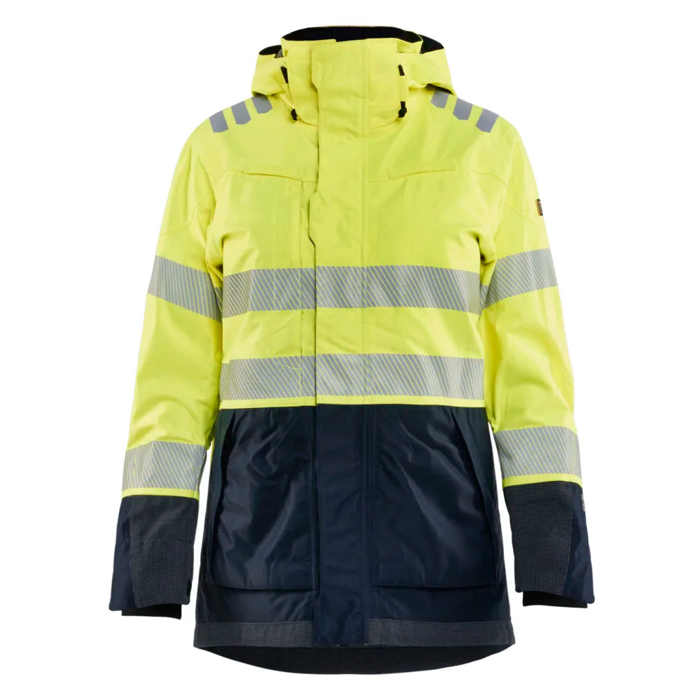 Blaklader 4449 1532 Dames Multinorm Shell Jack High Vis Geel Marineblauw