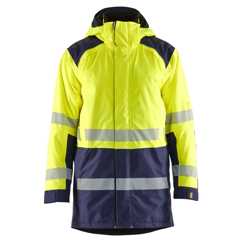 Blaklader 4457 1987 Winterparka High Vis High Vis Geel Marineblauw