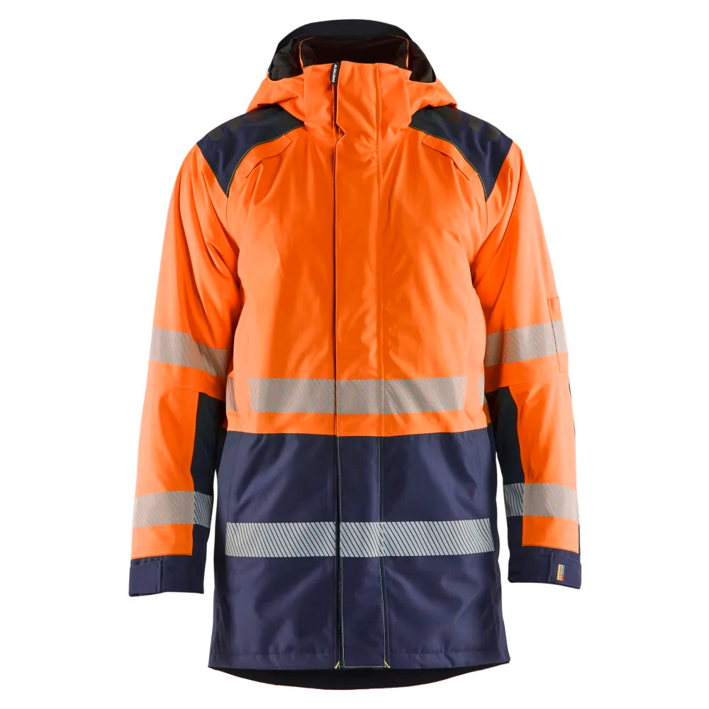 Blaklader 4457 1987 Winterparka High Vis High Vis Oranje Marineblauw