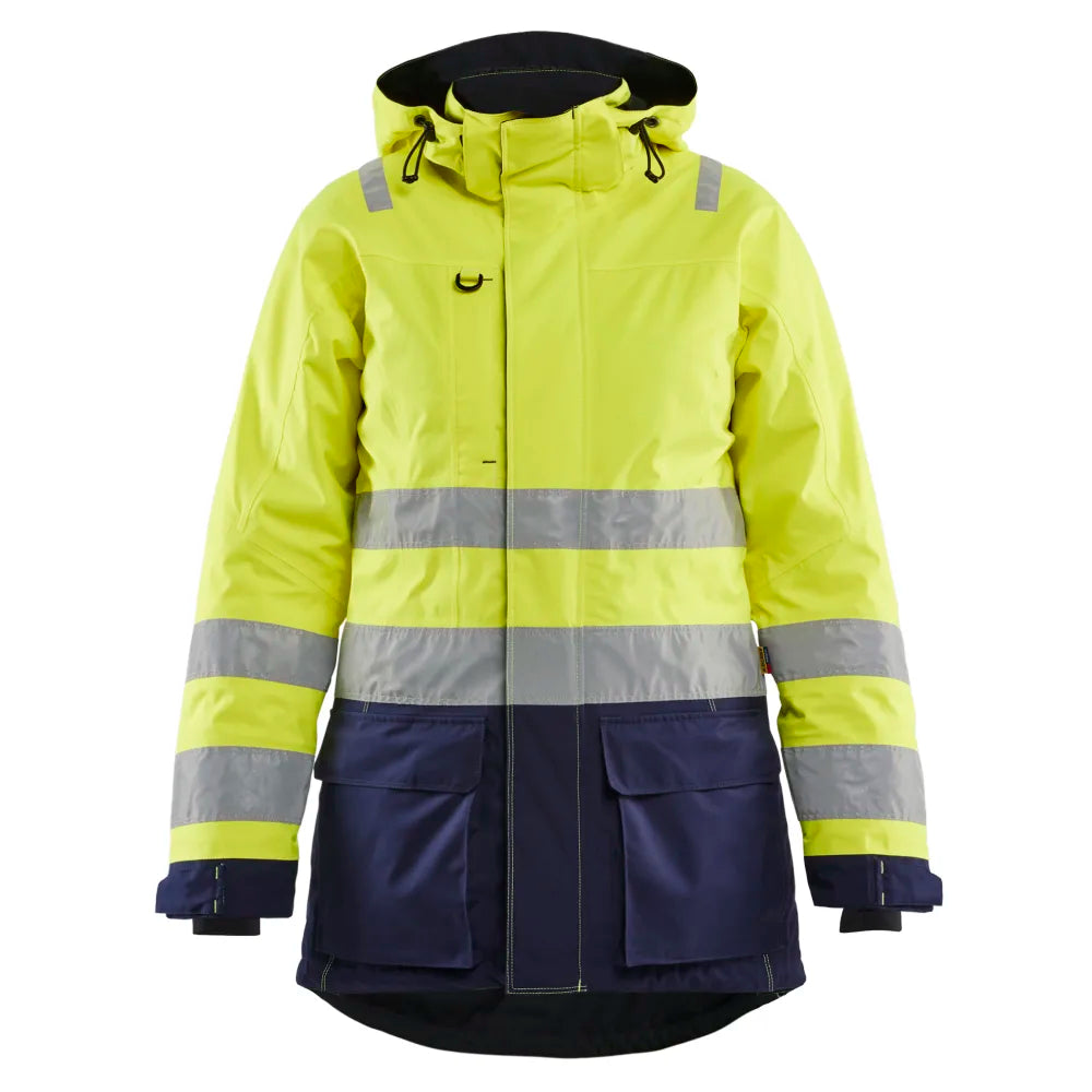 Blaklader 4472 1987 Dames Winterparka High Vis High Vis Geel Marineblauw