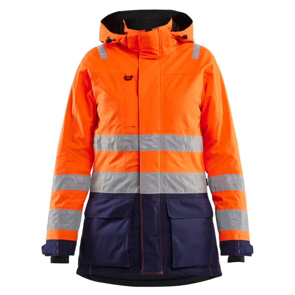 Blaklader 4472 1987 Dames Winterparka High Vis High Vis Oranje Marineblauw