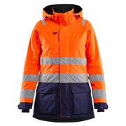 Blaklader 4472 1987 Dames Winterparka High Vis High Vis Oranje Marineblauw