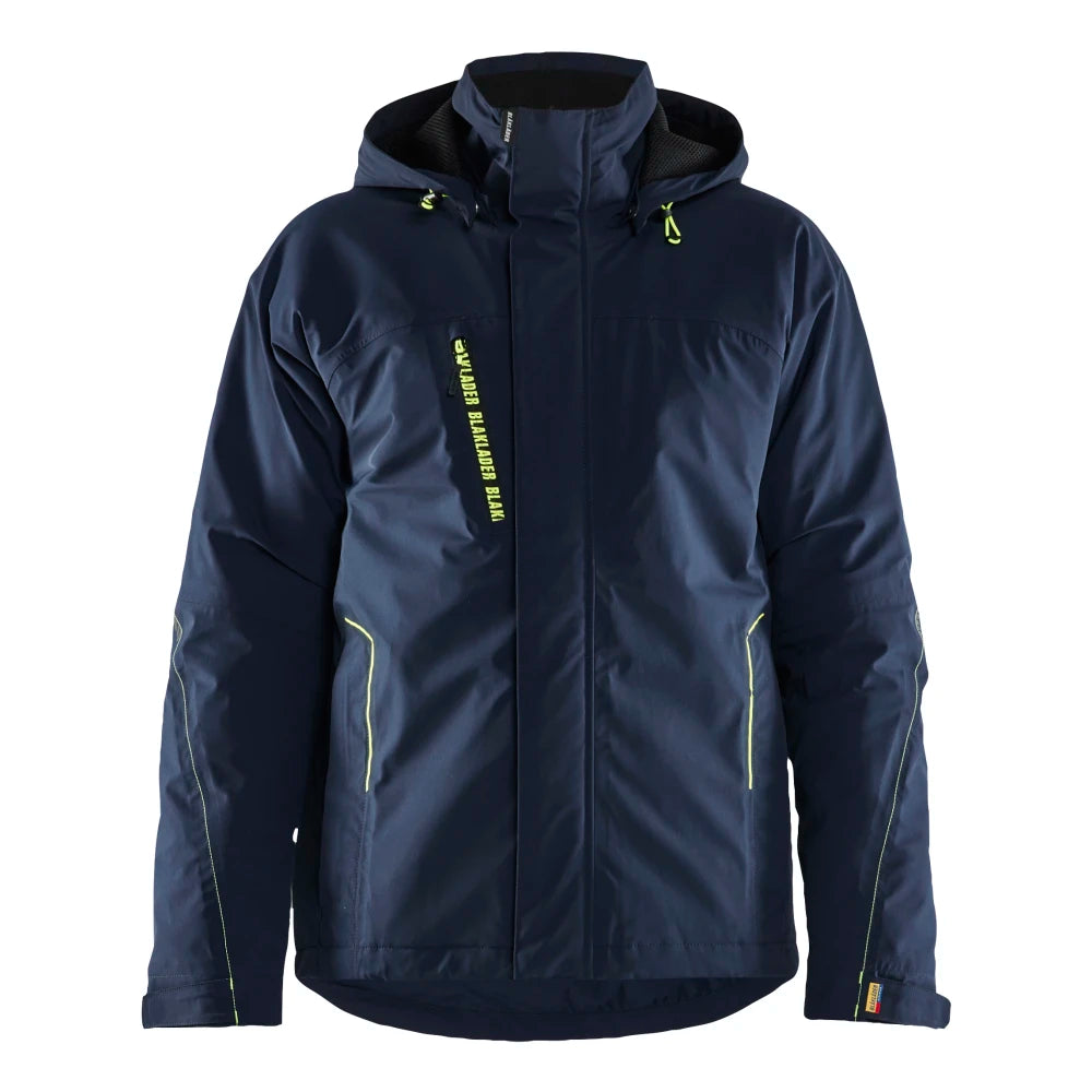 Blaklader 4484 1917 Lichtgewicht Winterjas 4-Weg Stretch Donker Marineblauw High Vis Geel