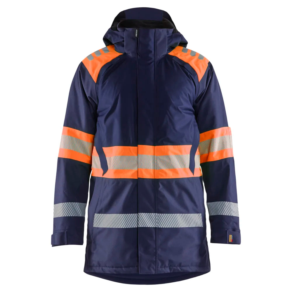 Blaklader 4485 1977 Winterparka High Vis Marineblauw Oranje