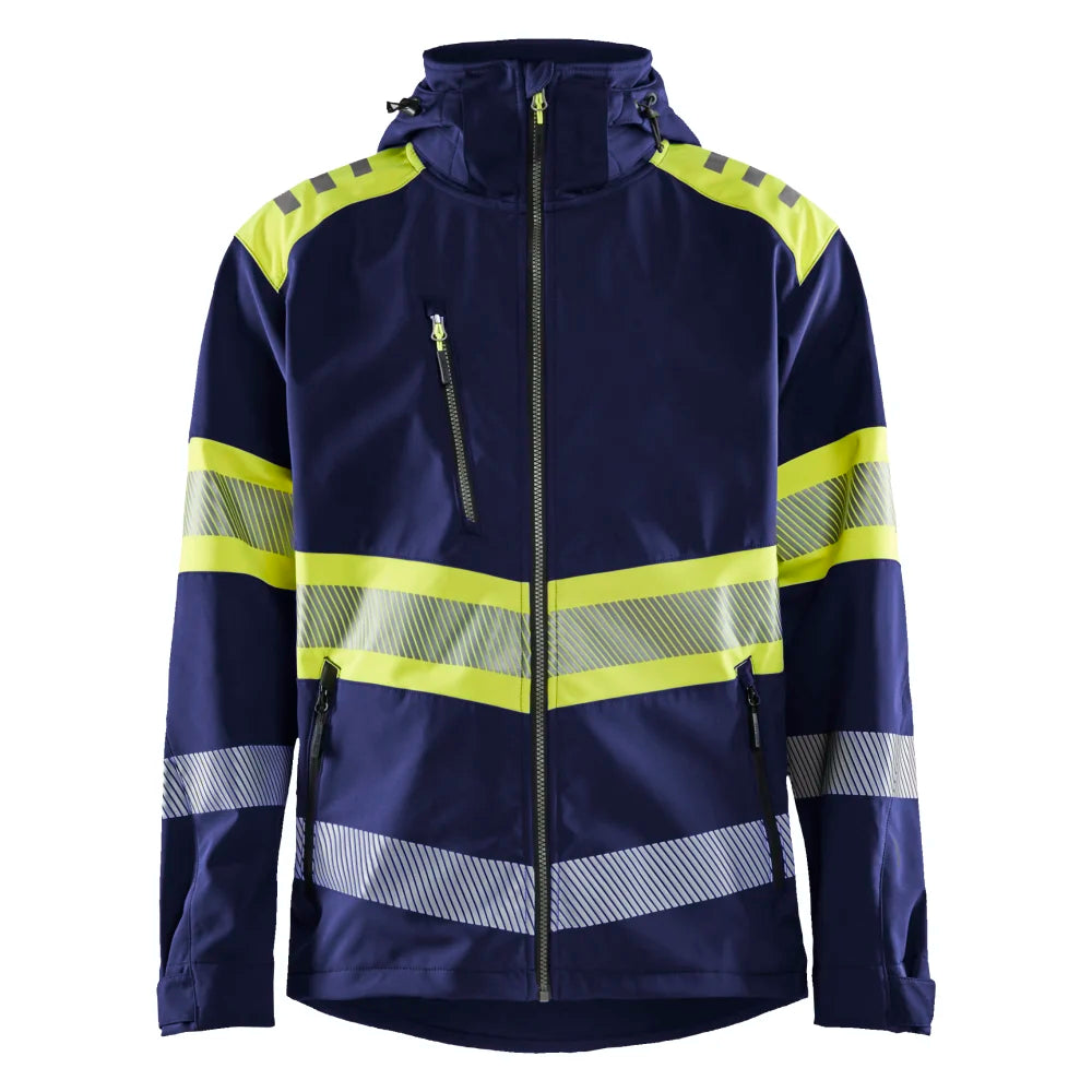 Blaklader 4494 2513 Softshell Jack High Vis Marine High Vis Geel