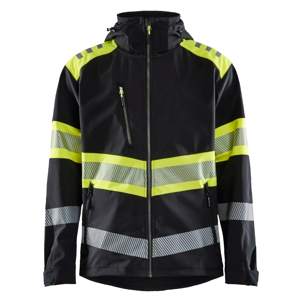 Blaklader 4494 2513 Softshell Jack High Vis Zwart High Vis Geel